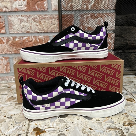 Vans Kyle Walker pro purple checkered True white - Picture 2 of 9
